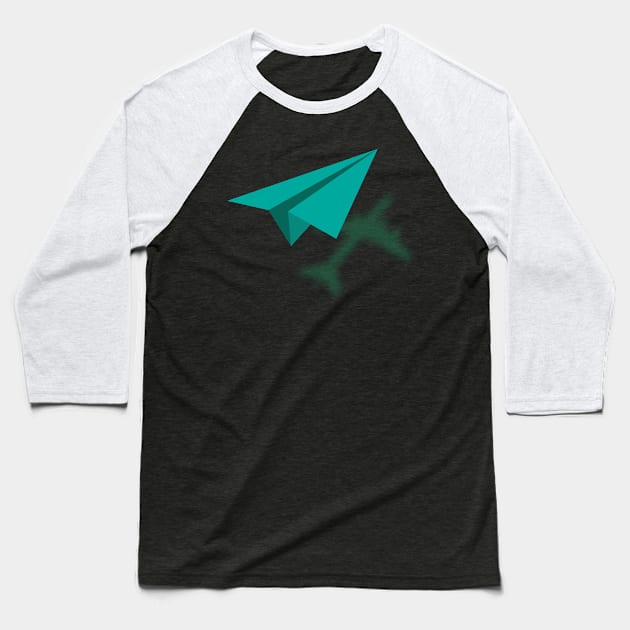 Paperplane Origami Hobby Baseball T-Shirt by MooonTees